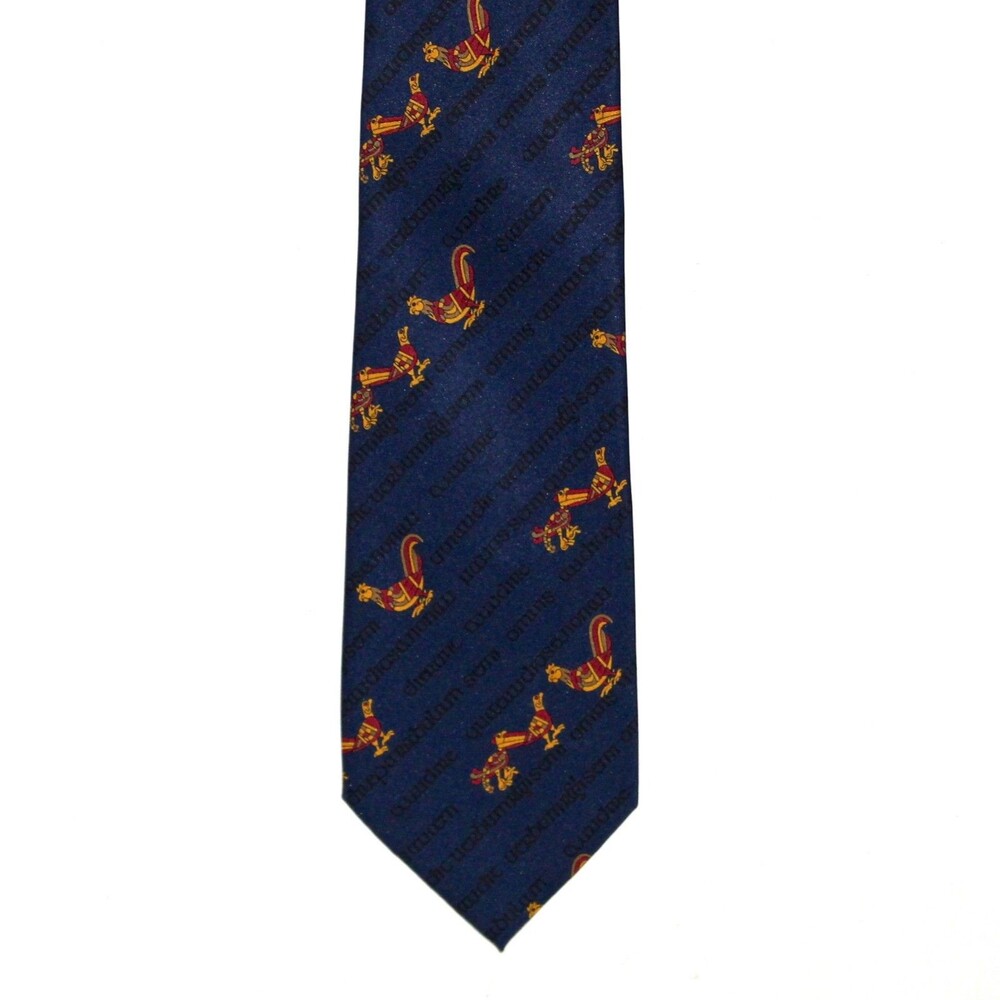 Book of Kells Celtic Necktie 100% Blue birds Ireland Medieval